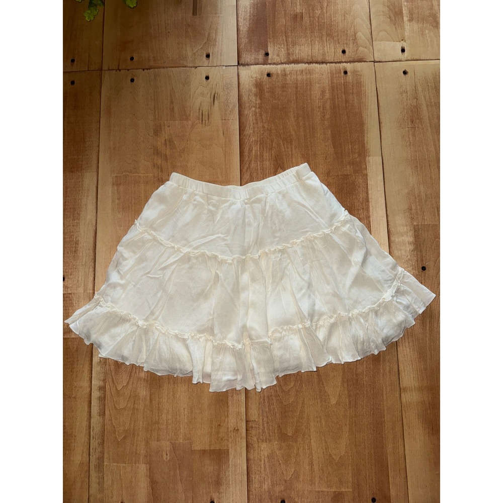 Princess Polly White Ruffled Mini Skirt